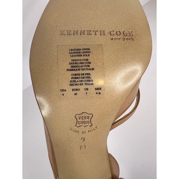 Kenneth Cole Leather Heels Size 9 Style: Wall Street LE - Camel - Italy - Picture 13 of 16